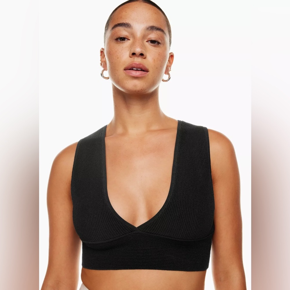Aritzia babaton Sculpt Knit Deep V Tank like new